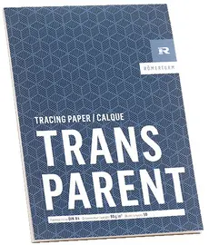 RÖMERTURM Bloc papier calque "TRANSPARENT", A3, 50 feuilles