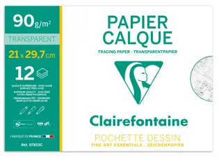 Clairefontaine Papier calque, 70/75 g/m2, 240 x 320 mm