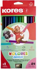 Kores Crayon de couleur "Kolores JUMBO", étui carton de 24