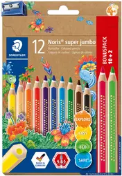STAEDTLER Crayon de couleur Noris super jumbo, 10+2