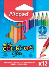 Maped Crayons de couleur COLOR'PEPS Mini, étui carton de 12