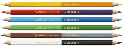 CARAN D'ACHE Crayons de couleur SWISSCOLOR BICOLOR Aquarelle