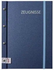 ROTH Zeugnismappe Metallium mit Buchschrauben, blau