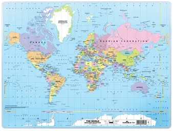 DURABLE Sous-main "Mappemonde", 500 x 380 mm, PP