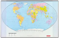 herlitz Sous-main avec une carte politique du monde