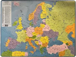 Esselte Sous-main en plastique, "Carte de l'Europe