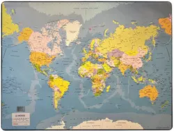 Esselte Sous-main en plastique, "Carte du monde