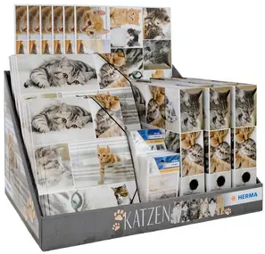 HERMA Série de motifs "Chats", présentoir