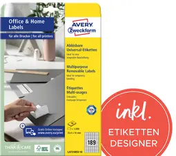 AVERY Zweckform Etiquette universelle, 96 x 50,8 mm, blanc