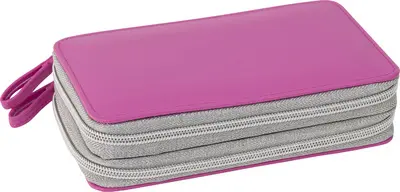 EBERHARD FABER Étui scolaire double rabat, 30 pièces, rose