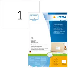 HERMA Étiquette universelle PREMIUM, 148,5 x 205 mm, blanc