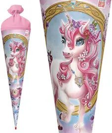 ROTH Schultüte "Einhorn Beauty", rund, 700 mm, Glitter