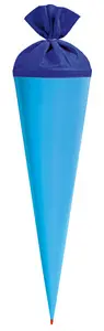 ROTH Bastelschultüte mit Verschluss, 700 mm, pazifikblau