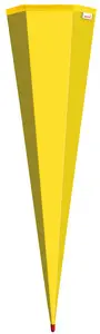 ROTH Schultüten-Rohling ohne Verschluss, 850 mm, gelb