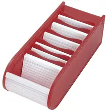 WEDO Fichier éducatif A8 paysage, 100 fiches, rouge