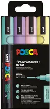 POSCA Marqueur à pigment PC-5M, étui de 4, couleurs douces