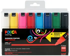 POSCA Marqueur à pigment PC-7M, étui de 8
