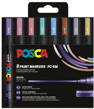 POSCA Marqueur à pigment PC-5M, étui de 8, couleurs vertes