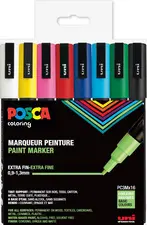 POSCA Marqueur à pigment PC-3M, étui de 16, assorti