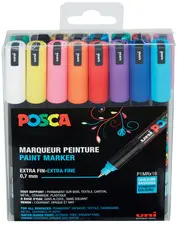 POSCA Marqueur à pigment PC-1MR, pochette de 16, assorti
