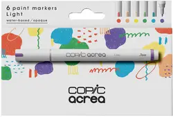 COPIC Marqueur acrea "Light", set de 6