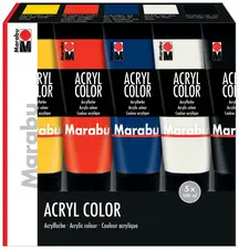 Marabu Peinture acrylique "AcrylColor", kit de démarrage