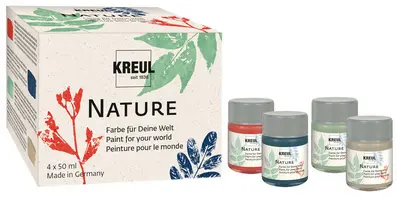 KREUL Peinture créative Nature, set de 4 x 50 ml