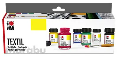 Marabu Peinture pour tissu "Textil", kit de démarrage,