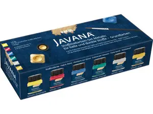 KREUL Peinture pour textiles JAVANA "métallique",set créatif