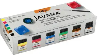 KREUL Peinture pour textiles JAVANA, kit de couleurs de base