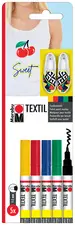 Marabu Marqueur pour textile "Textil Painter", blister de 5