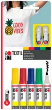 Marabu Marqueur pour textile "Textil Painter", blister de 5