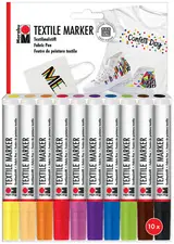 Marabu Marqueur pour tissu "Textile Marker", set de 10