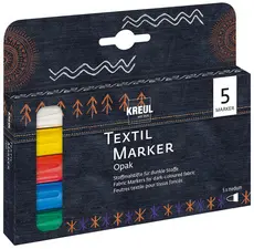 KREUL Marqueurs textiles JAVANA "texi mäx OPAK", 5 pièces