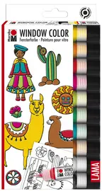 Marabu KiDS Window Color "LAMA", set, 10 x 25 ml
