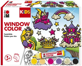 Marabu KiDS Kit Window Color "Princesse", 6 x 25 ml