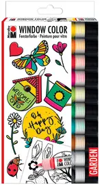 Marabu Set Window Color "Garden", 10 x 25 ml