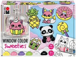 Marabu Kit Window Color fun & fancy "Sweeties", 6x 25 ml