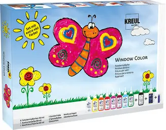 KREUL Window Color, kit avec beaucoup de peinture