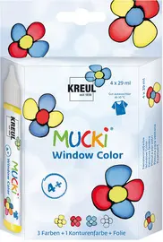 KREUL Window Color Pen "MUCKI", kit de 4