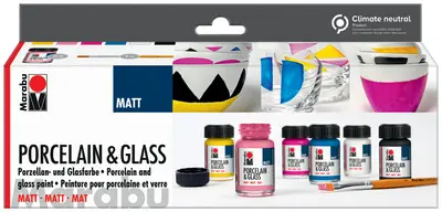 Marabu Peinture "Porcelain & Glass Matt", kit de démarrage