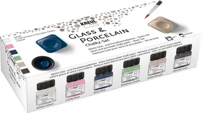 KREUL Peinture pour verre et porcelaine Chalky, set de 6