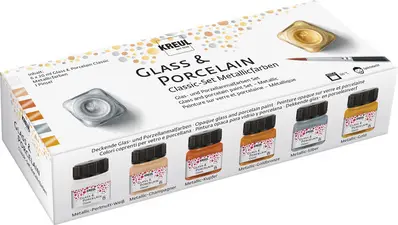 KREUL Peinture pour porcelaine "Glass & Porcelain" Métallisé