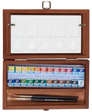 ROYAL TALENS Coffret en bois aquarelle Van Gogh, set de 24