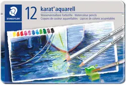 STAEDTLER Crayon aquarellable karat aquarelle, étui de 12