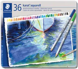 STAEDTLER Crayon aquarellable karat aquarelle, étui de 36