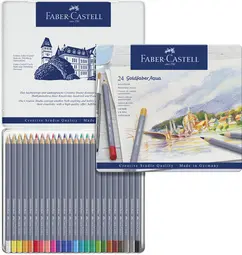 FABER-CASTELL Crayons de couleur aquarellables GOLDFABER