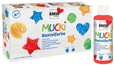 KREUL Peinture de bricolage "MUCKI", 80 ml, set de 6