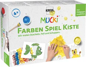 KREUL Gouache aux doigts "MUCKI", kit de peinture pour jouer