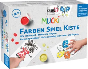 KREUL Gouache aux doigts "MUCKI", kit de peinture pour jouer
